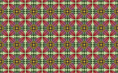 mandalas leaf and flower pattern. Design for modified your new art work design print, sticker, embroidery ethnic ikat and other.