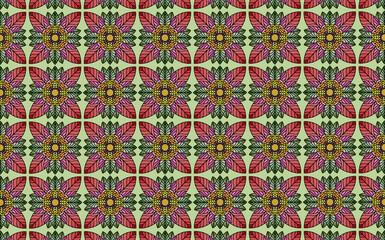 mandalas leaf and flower pattern. Design for modified your new art work design print, sticker, embroidery ethnic ikat and other.