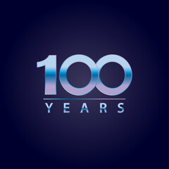 100 years symbol gradient for celebration events, anniversary, commemorative date. hundred years logo