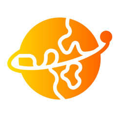Fototapeta premium worldwide shipping Gradient icon