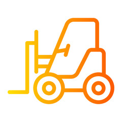 forklift Line Gradient Icon