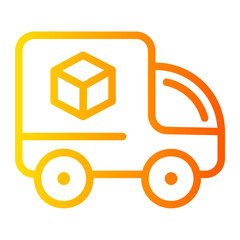 delivery truck Line Gradient Icon