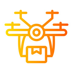 drone delivery Line Gradient Icon