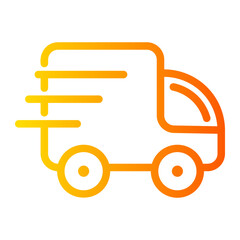 fast shipping Line Gradient Icon