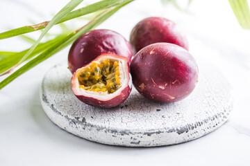 Maracuja - Passion Fruit isolated on white