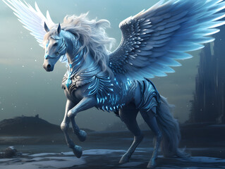 Blue Pegasus in the particle effects