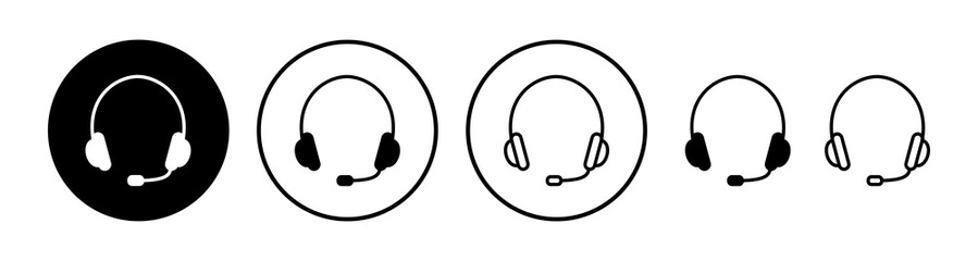 Headphone icon vector. headphones earphones icon. headset