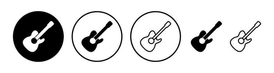Guitar icon vector. musical instrument sign