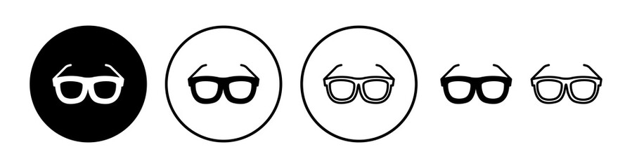 Glasses icon vector. eye glasses icon. sunglasses