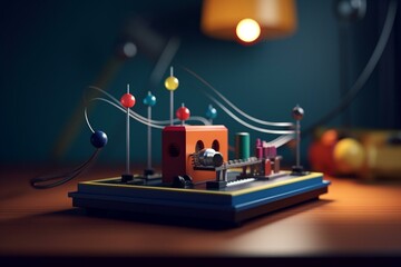 Illustration of physics toy. Generative AI