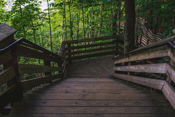 Wooden walkways through New River Gorge National Park!
