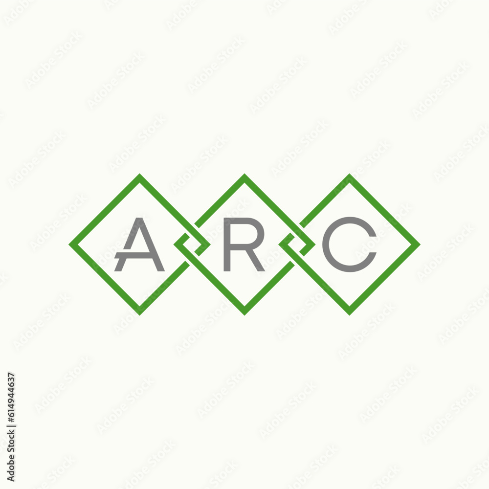Poster logo design graphic concept creative abstract premium free vector stock arc font with line rectangul