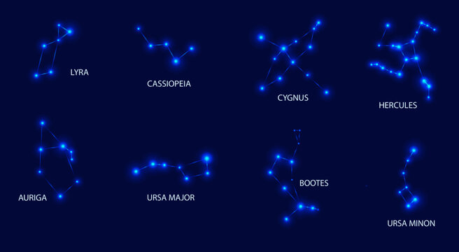 glowing constellations elements 