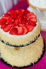 Modern Wedding Cake. Selective focus.