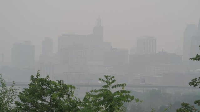 Minnesota suffers worst air quality in the US from the Canadian wildfires.
