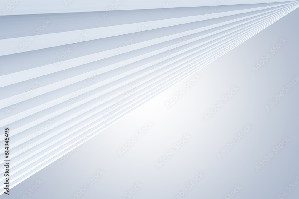 Poster abstract architecture background. white lines on blue background. 3d render