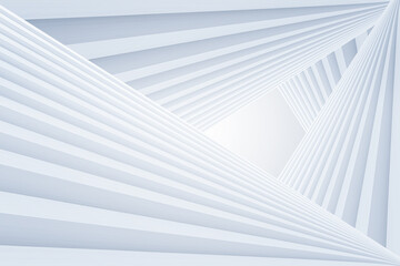 Abstract white geometric background. 3d rendering, 3d illustration.