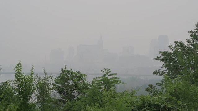 Minnesota suffers worst air quality in the US from the Canadian wildfires.