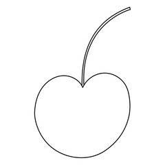 Outlined illustration of a cherry
