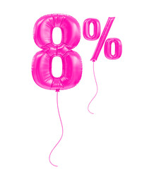 8 Percent Discount Pink Number 