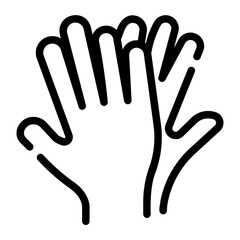 high five Line Icon