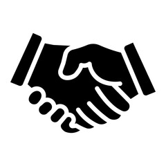 Obraz premium handshake Solid icon