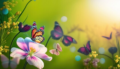 Fototapeta na wymiar butterfly on the meadow