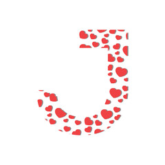 heart vector icon inside letter A white background, modern logo