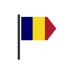 Chad flags icon set, Chad independence day icon set vector sign symbol