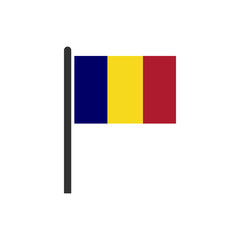 Chad flags icon set, Chad independence day icon set vector sign symbol