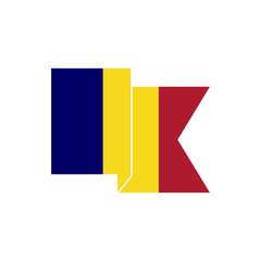 Fototapeta premium Chad flags icon set, Chad independence day icon set vector sign symbol