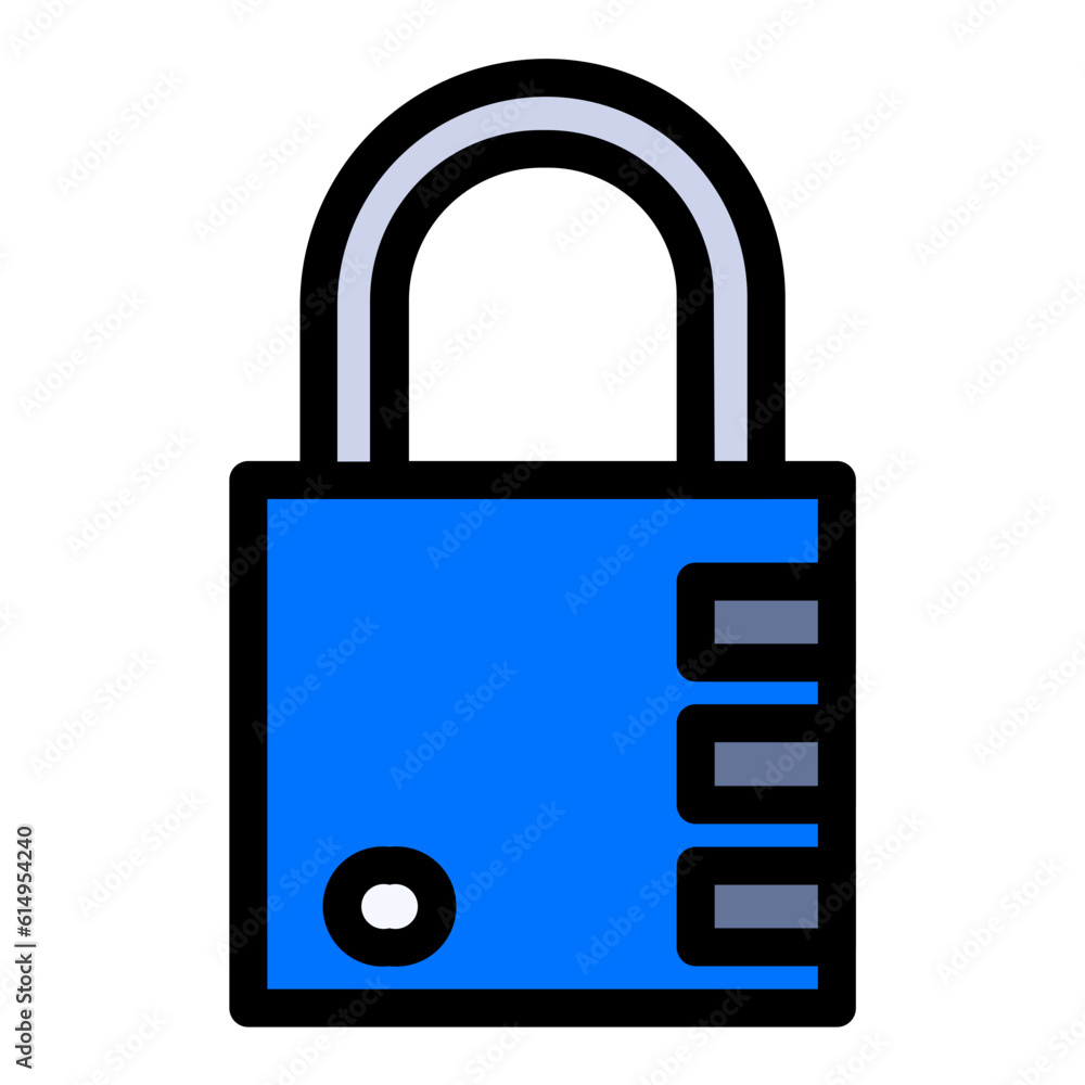 Poster padlock icon: a visual depiction of a padlock, typically used to symbolize security, privacy, or the