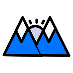 Mountain Icon: A graphical representation of a mountain or mountain