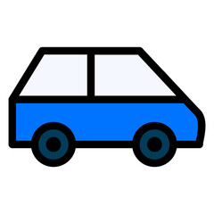 Car Icon: A visual representation of a car, commonly used to indicate transportation, driving, or automotive-related services