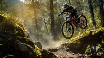 Incredible Airborne Spectacle: Mountain Biker Defying Gravity