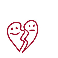Broken Heart Doodle Icon