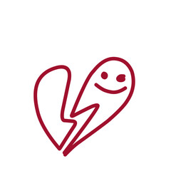 Broken Heart Doodle Icon