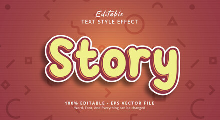Story Text Style Effect, Editable Text Effect