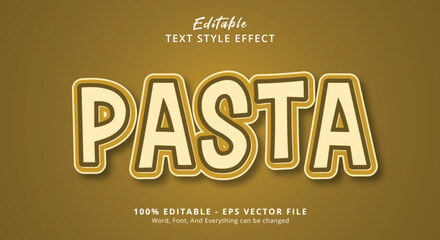 Pasta Text Style Effect, Editable Text Effect