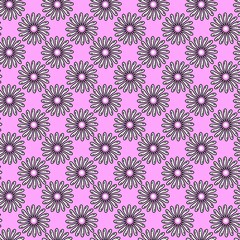 seamless pattern with flowers. illustration