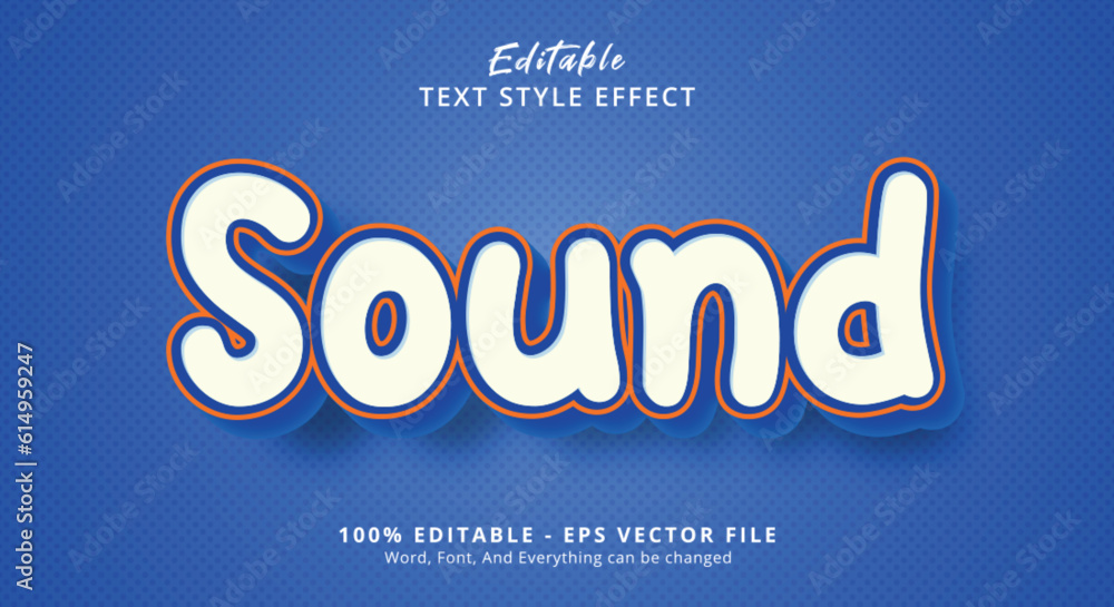 Poster sound text style effect, editable text effect