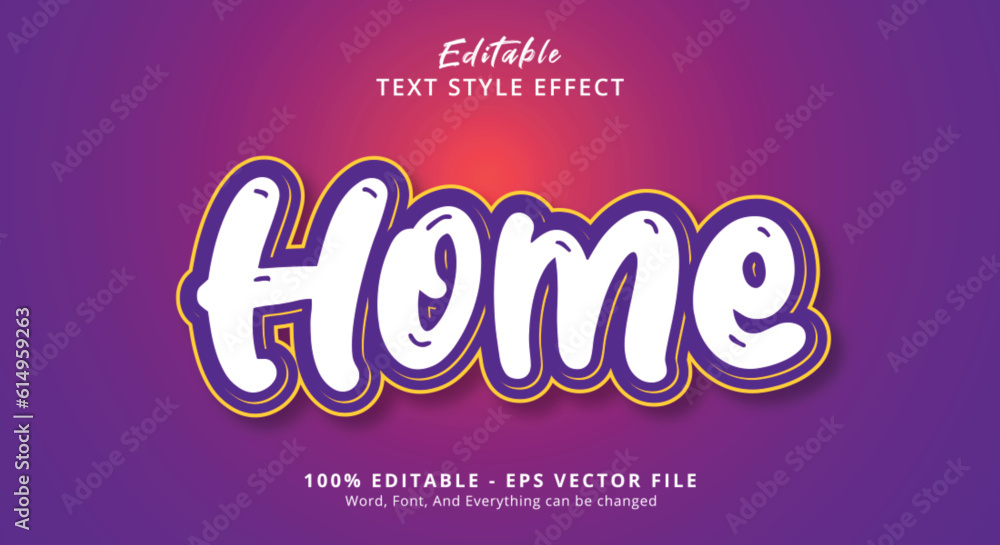 Poster home text style effect, editable text effect