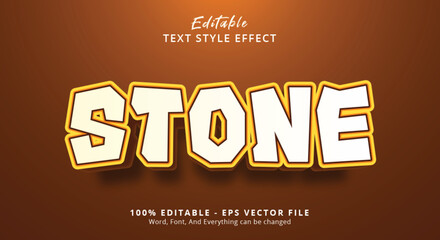 Stone Text Style Effect, Editable Text Effect