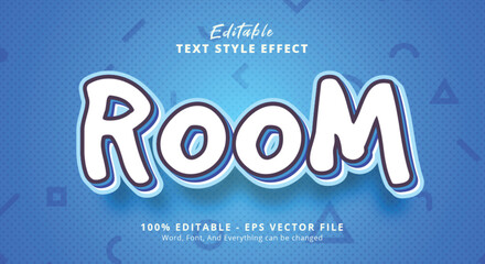Room Text Style Effect, Editable Text Effect