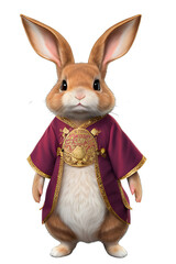 bunny rabbit in Chinese Dress