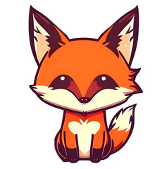 Obraz premium Cute fox sticker