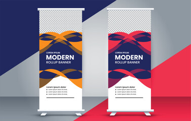  business roll up banner design display standee for presentation purpose