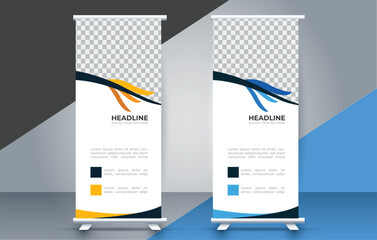 professional  business roll up display standee template design