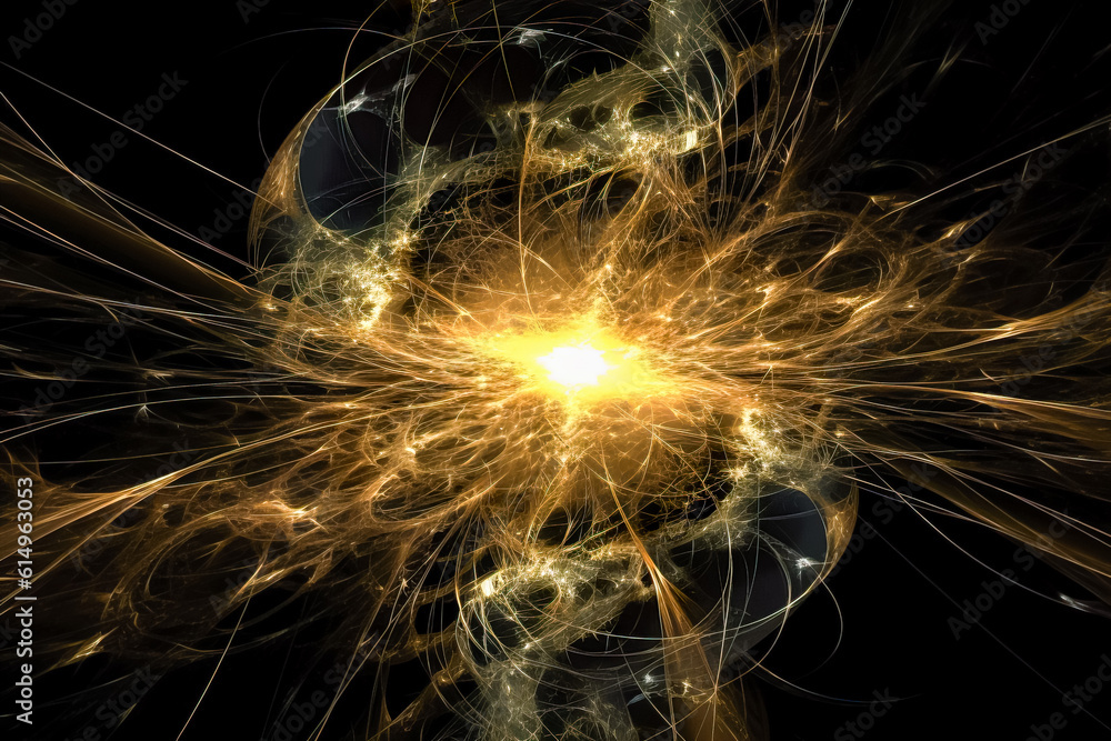 Poster abstract fractal. fractal art background for creative design. generative ai