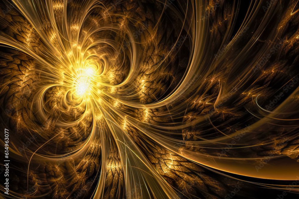 Poster abstract fractal. fractal art background for creative design. generative ai